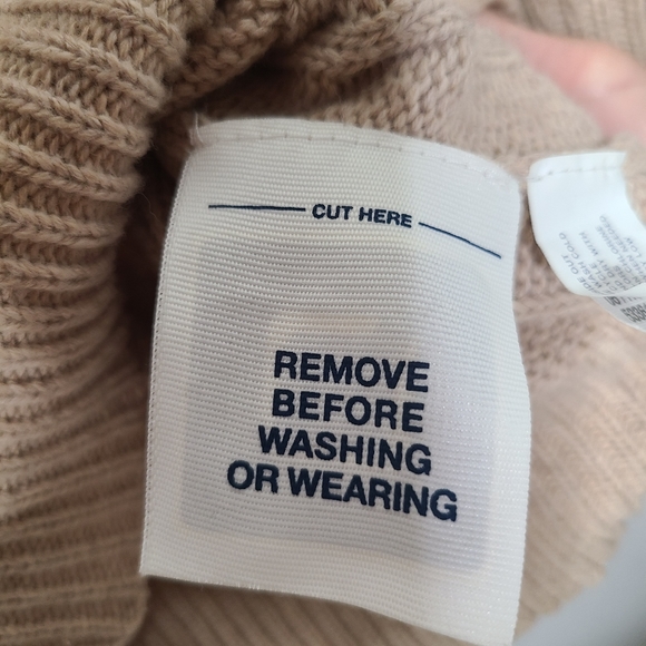 Gap Tan Low Cut Cowl Neck Sweater Size XS - Picture 7 of 9